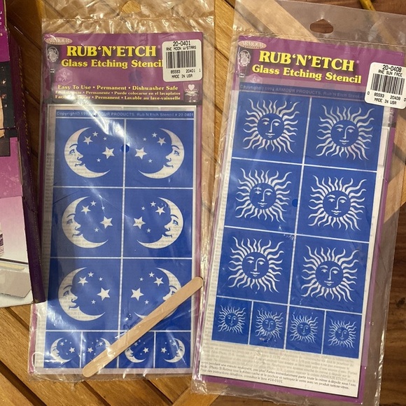 etch glass kit with extra stencils everything you need - Picture 4 of 4